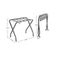 Gray Metal Folding Luggage Rack FredCo