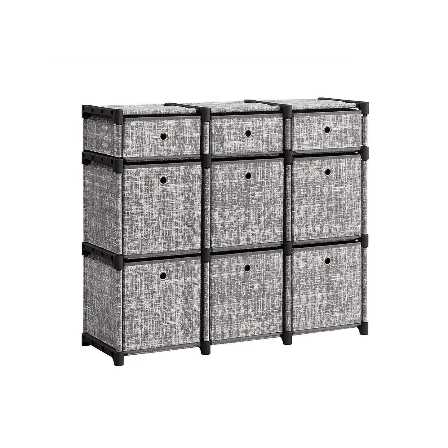 Gray Organizer with 9 Storage Boxes FredCo