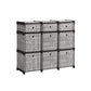 Gray Organizer with 9 Storage Boxes FredCo