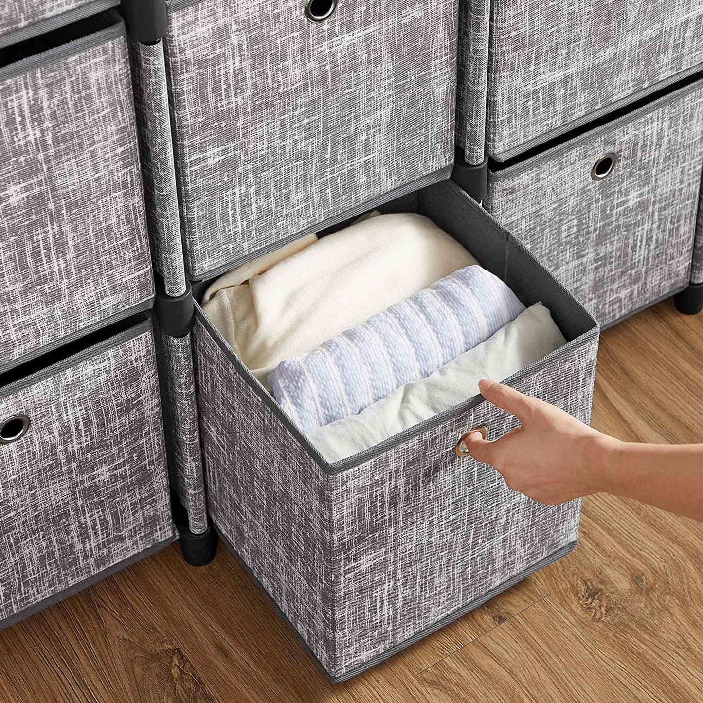 Gray Organizer with 9 Storage Boxes FredCo
