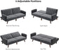 Gray Split Back Sofa for 2 People FredCo