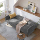 Gray Split Back Sofa for 2 People FredCo