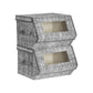 Gray Storage Organizer Boxes Set FredCo