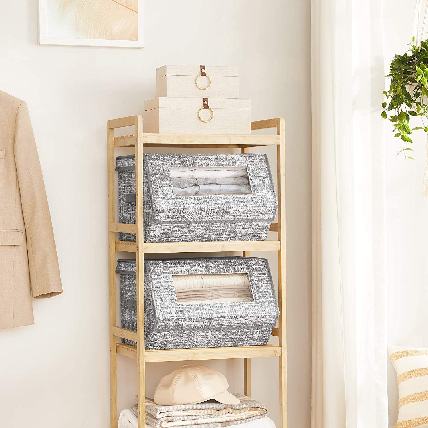 Gray Storage Organizer Boxes Set FredCo