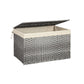 Gray Storage Trunk with Lid & Cotton Liner Bag FredCo