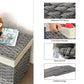 Gray Storage Trunk with Lid & Cotton Liner Bag FredCo