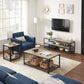 Gray TV Bench Entertainment Center with Shelves FredCo