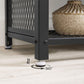 Gray TV Bench Entertainment Center with Shelves FredCo