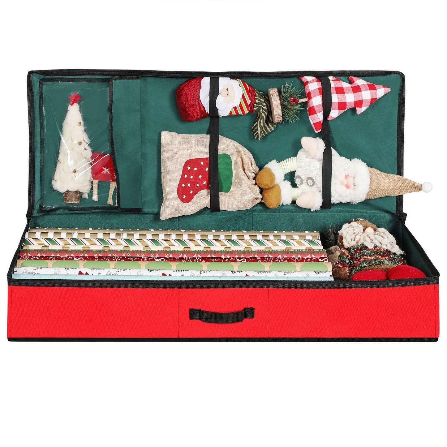 Green & Red Underbed Wrapping Paper Storage Bag FredCo