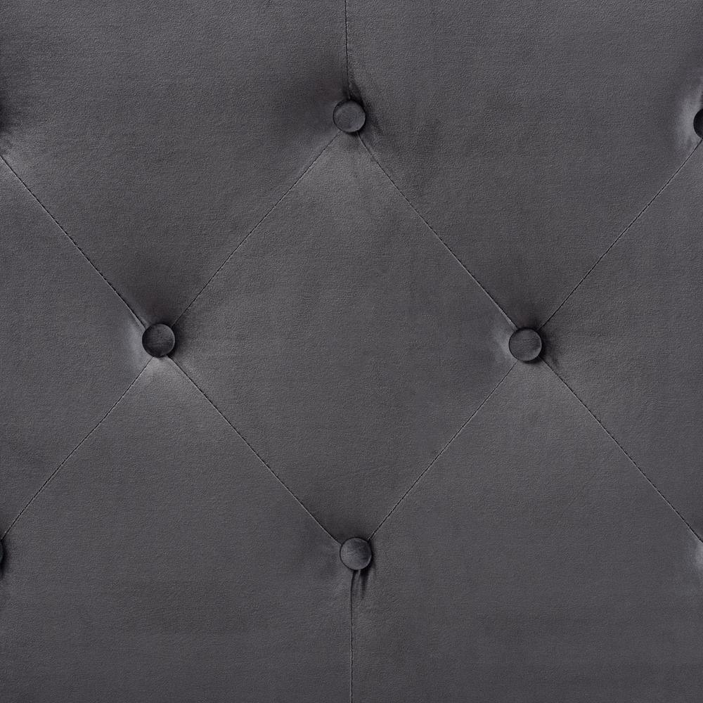Gregory Modern and Contemporary Grey Velvet Fabric Upholstered King Size Headboard FredCo