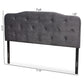 Gregory Modern and Contemporary Grey Velvet Fabric Upholstered King Size Headboard FredCo