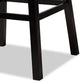 Gregory Modern Transitional Light Grey Velvet Fabric Upholstered and Dark Brown Finished Wood 2-Piece Swivel Bar Stool Set FredCo