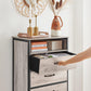 Greige & Black Dresser with 5 Drawers FredCo