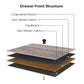 Greige & Black Dresser with 5 Fabric Drawers FredCo