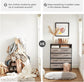 Greige & Black Dresser with 8 Fabric Drawers FredCo
