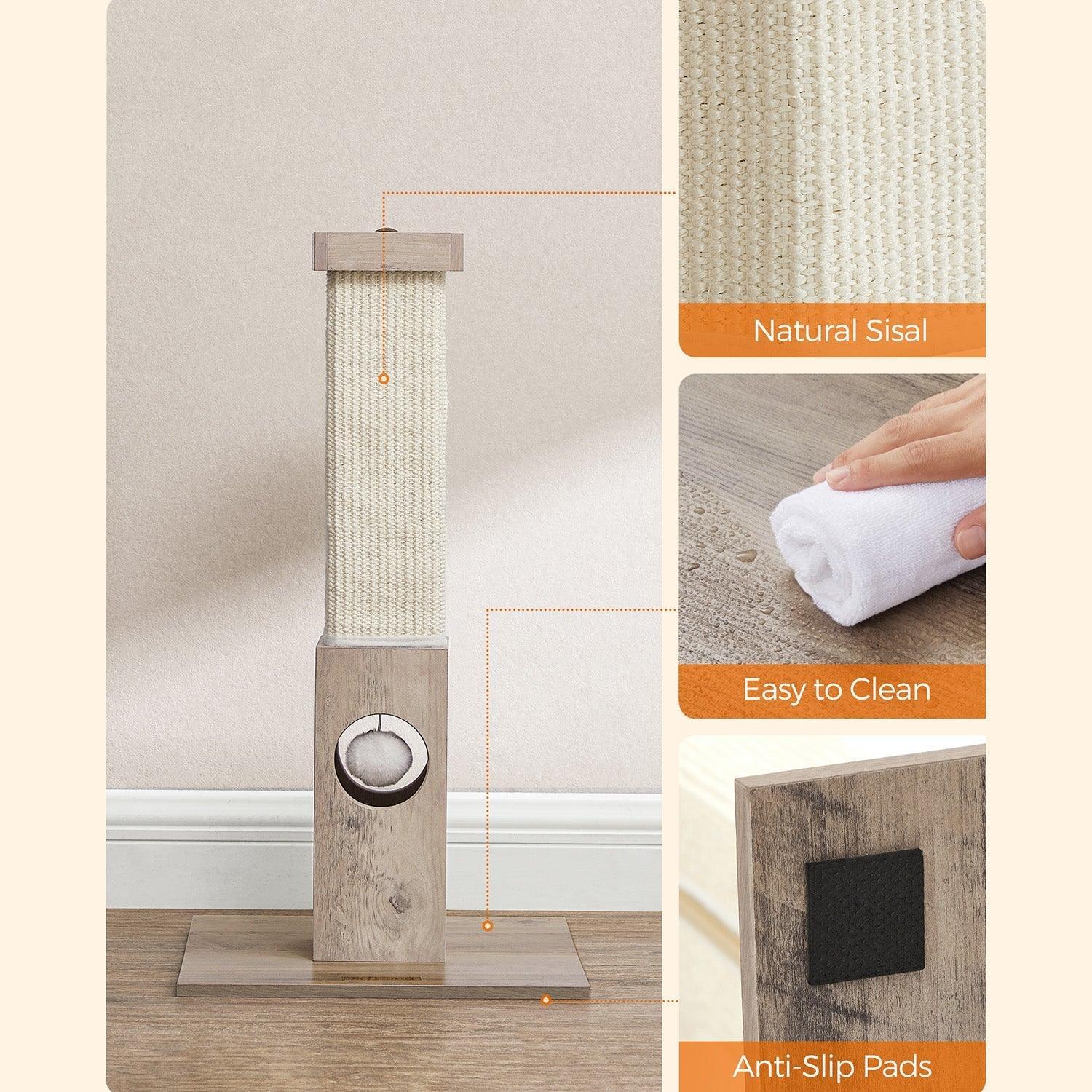 Greige Cat Scratching Post, 28.7 Inches FredCo