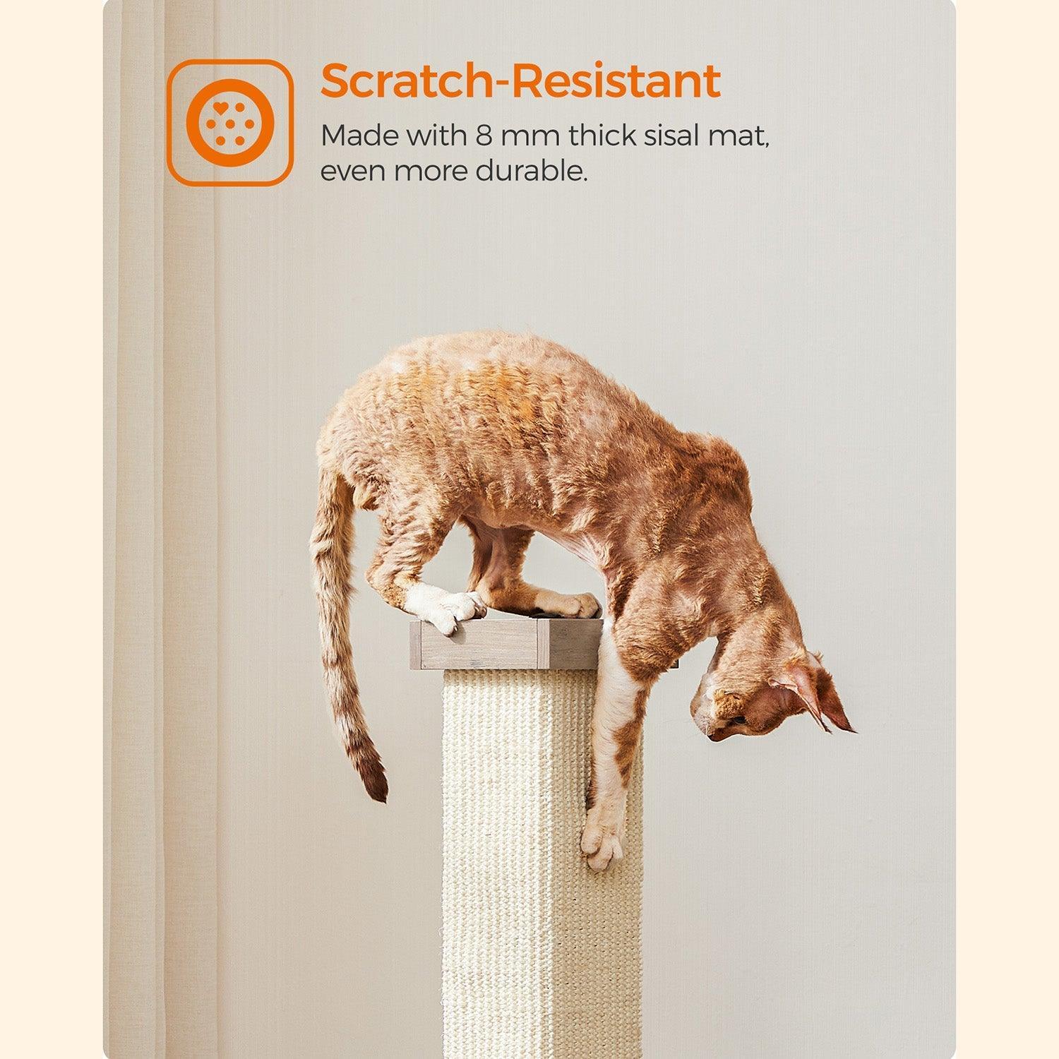 Greige Cat Scratching Post, 28.7 Inches FredCo
