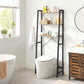 Greige Over-the-Toilet Storage Rack with 3 Shelves FredCo