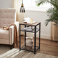 Greige Telephone Table with 2 Shelves FredCo