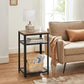 Greige Telephone Table with 2 Shelves FredCo