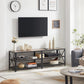 Greige TV Stand Entertainment Center with Shelves FredCo
