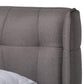 Gretchen Modern and Contemporary Grey Fabric Upholstered and Walnut Brown Finished Wood King Size Platform Wingback Bed FredCo