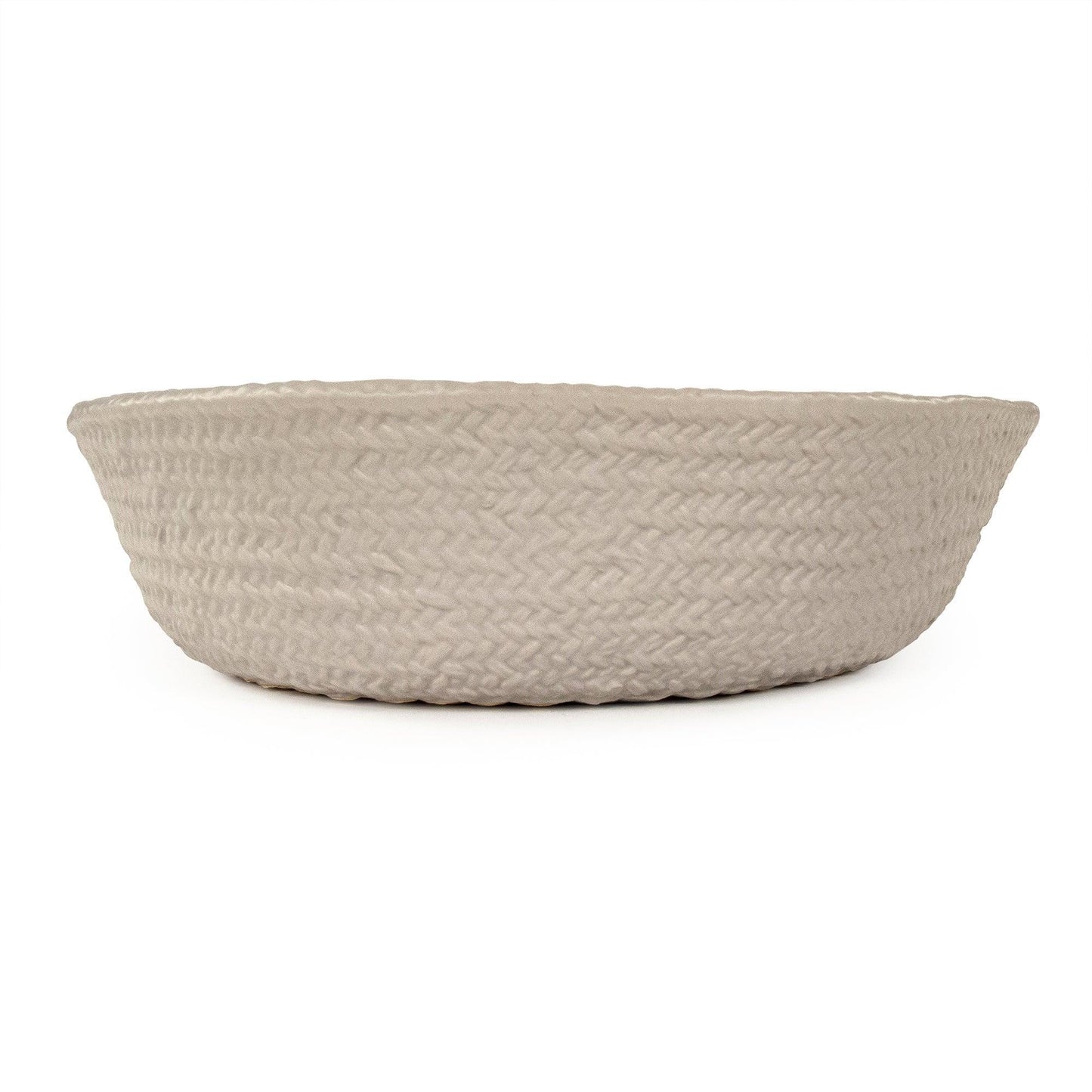 Grey Cross Weave Bowl Large CB3490-40-R604 FredCo