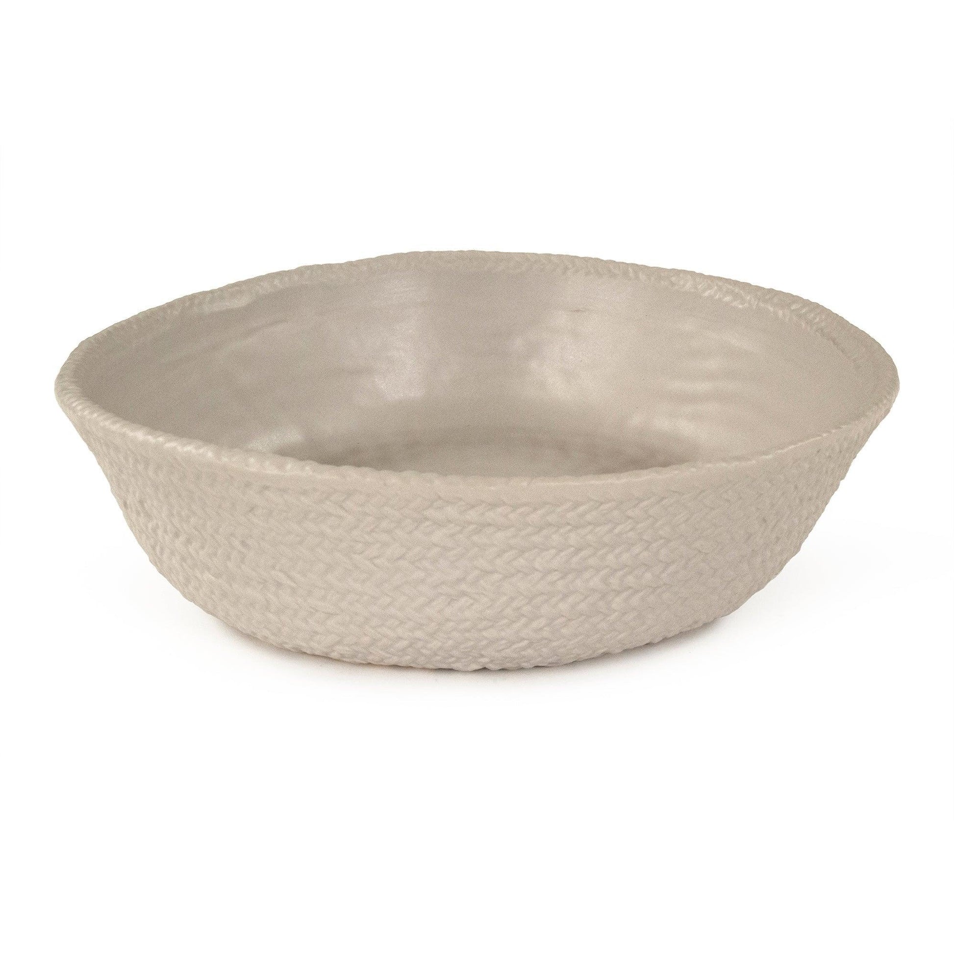 Grey Cross Weave Bowl Large CB3490-40-R604 FredCo