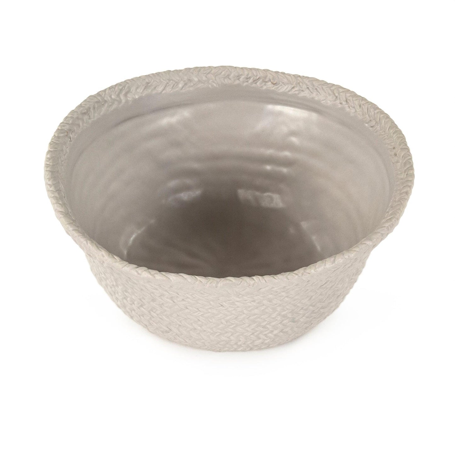 Grey Cross Weave Bowl Small CB3490-26-R604 FredCo