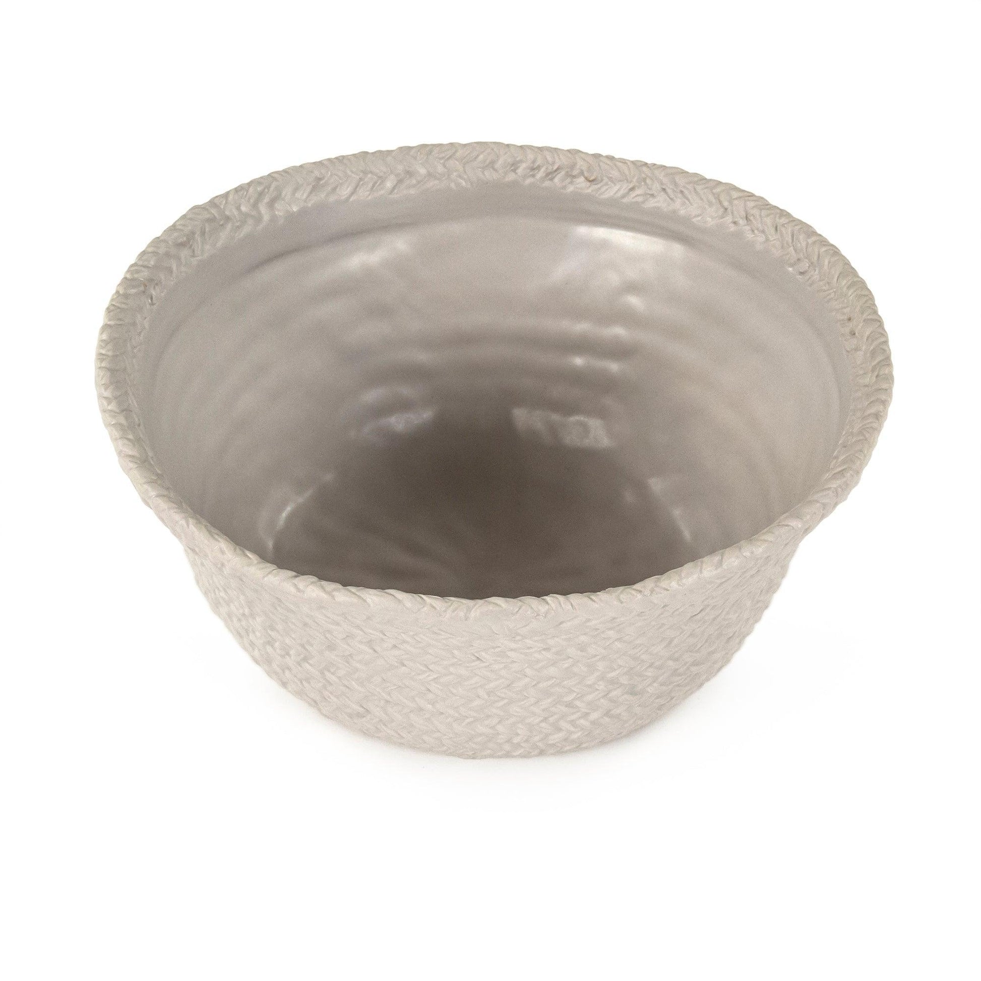 Grey Cross Weave Bowl Small CB3490-26-R604 FredCo