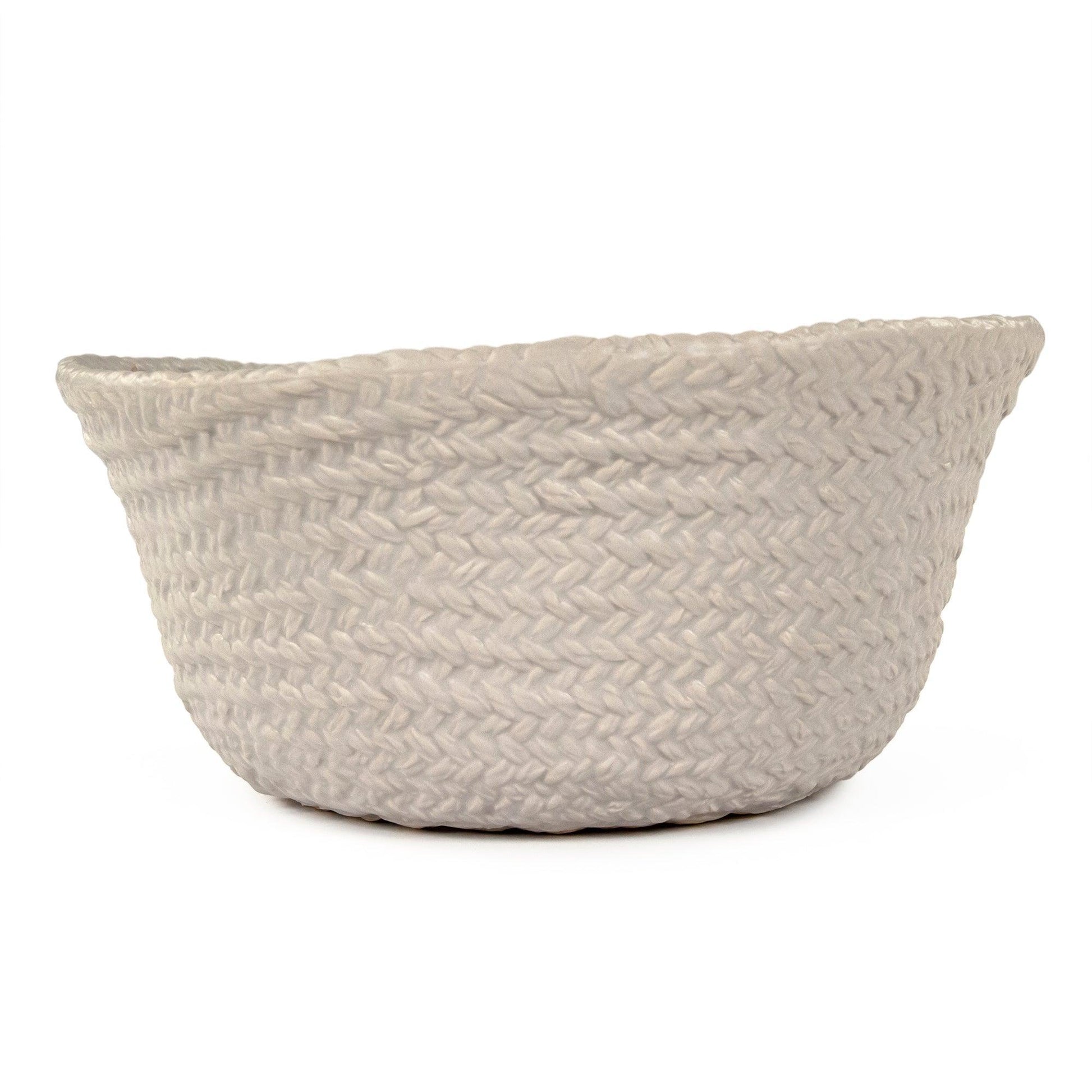 Grey Cross Weave Bowl Small CB3490-26-R604 FredCo