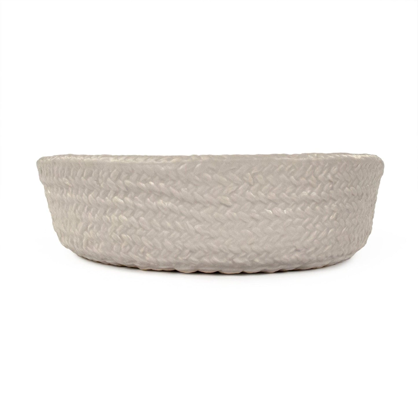 Grey Cross Weave Deep Dish Large CB3491-30-R604 FredCo