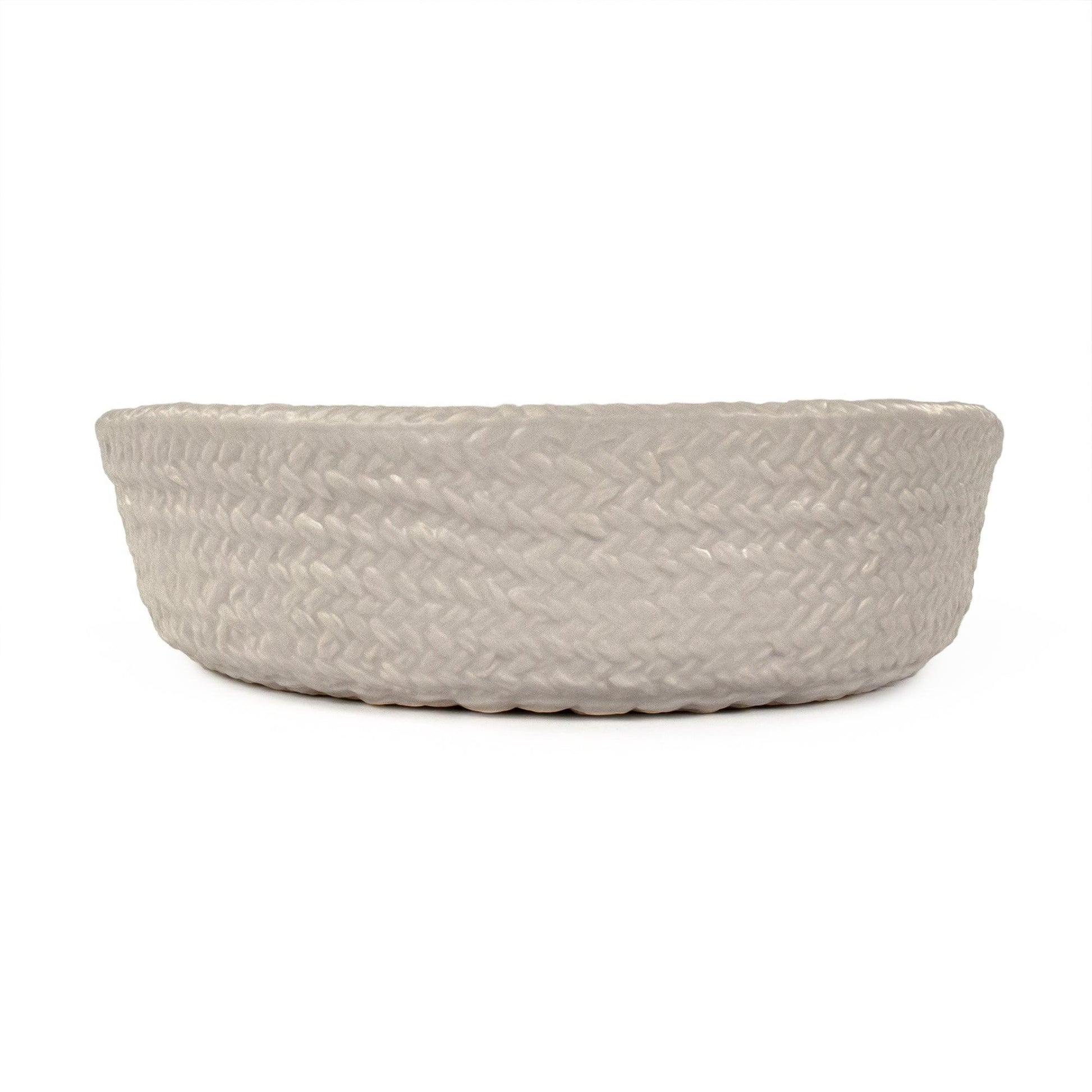 Grey Cross Weave Deep Dish Large CB3491-30-R604 FredCo