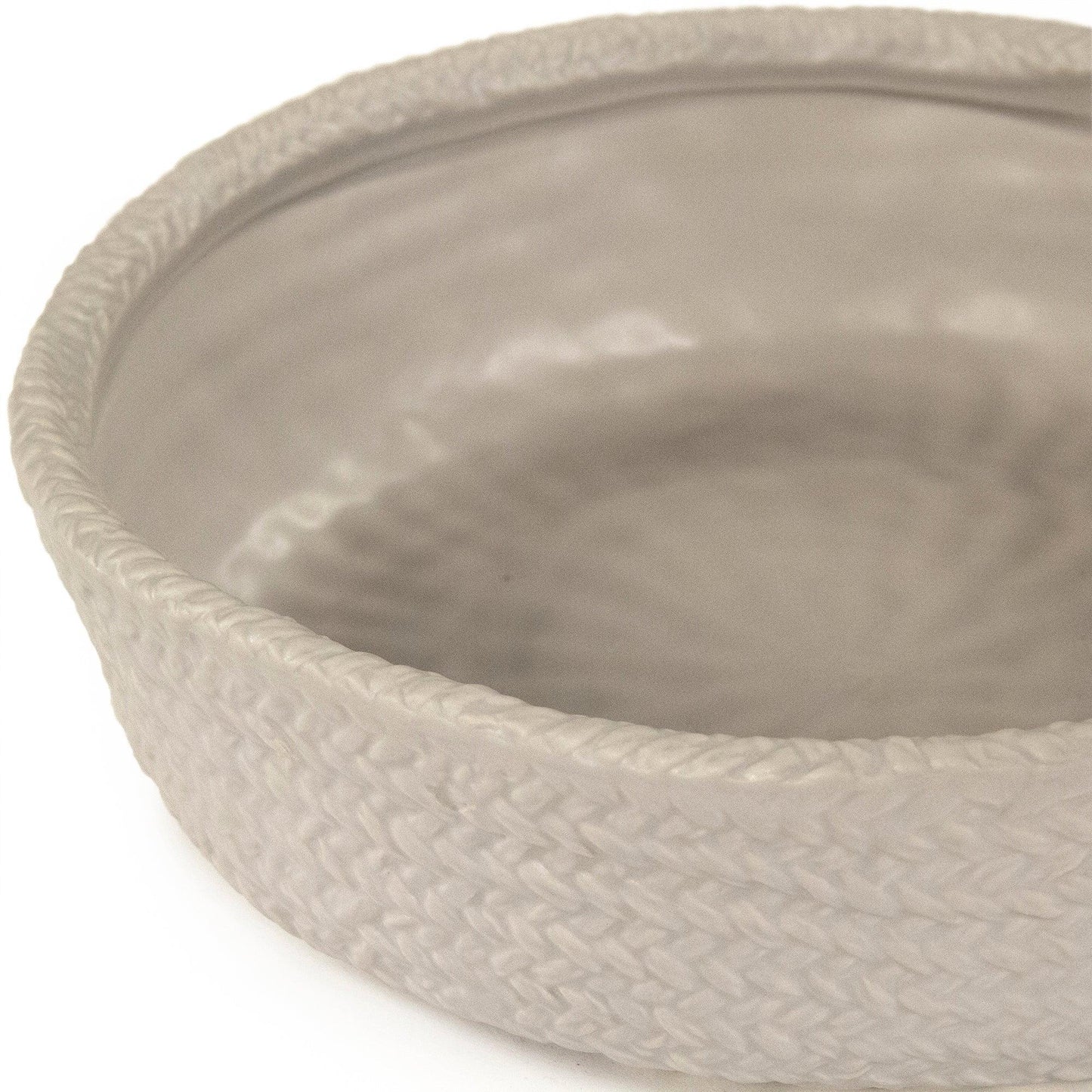 Grey Cross Weave Deep Dish Large CB3491-30-R604 FredCo
