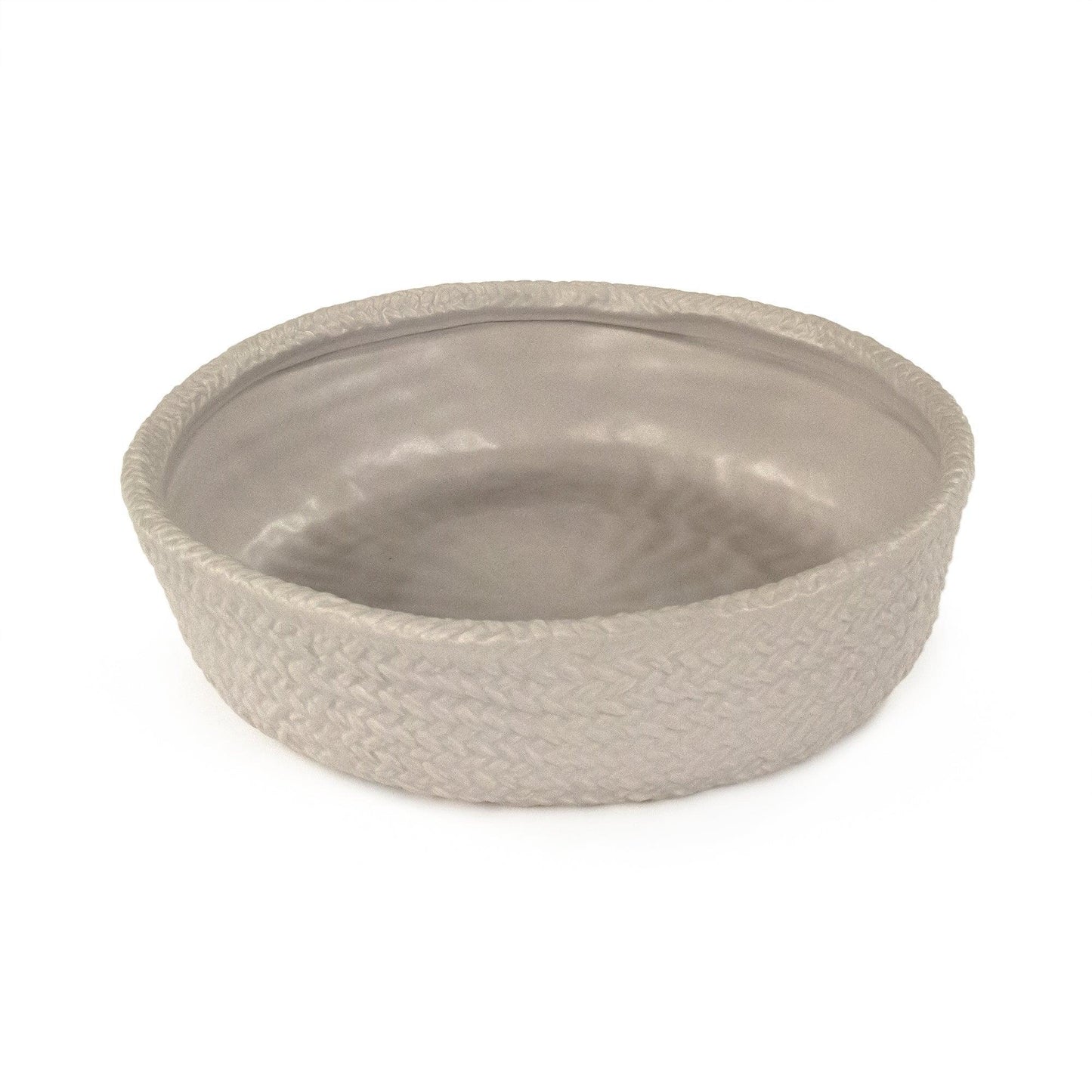 Grey Cross Weave Deep Dish Large CB3491-30-R604 FredCo