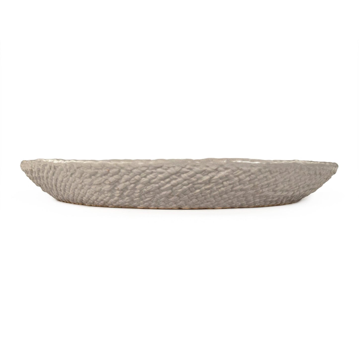 Grey Cross Weave Platter Large CB3492-41-R604 FredCo