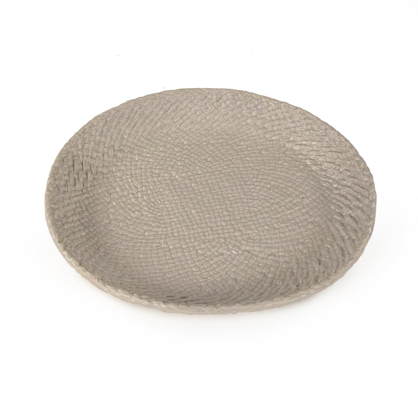 Grey Cross Weave Platter Medium CB3492-34-R604 FredCo