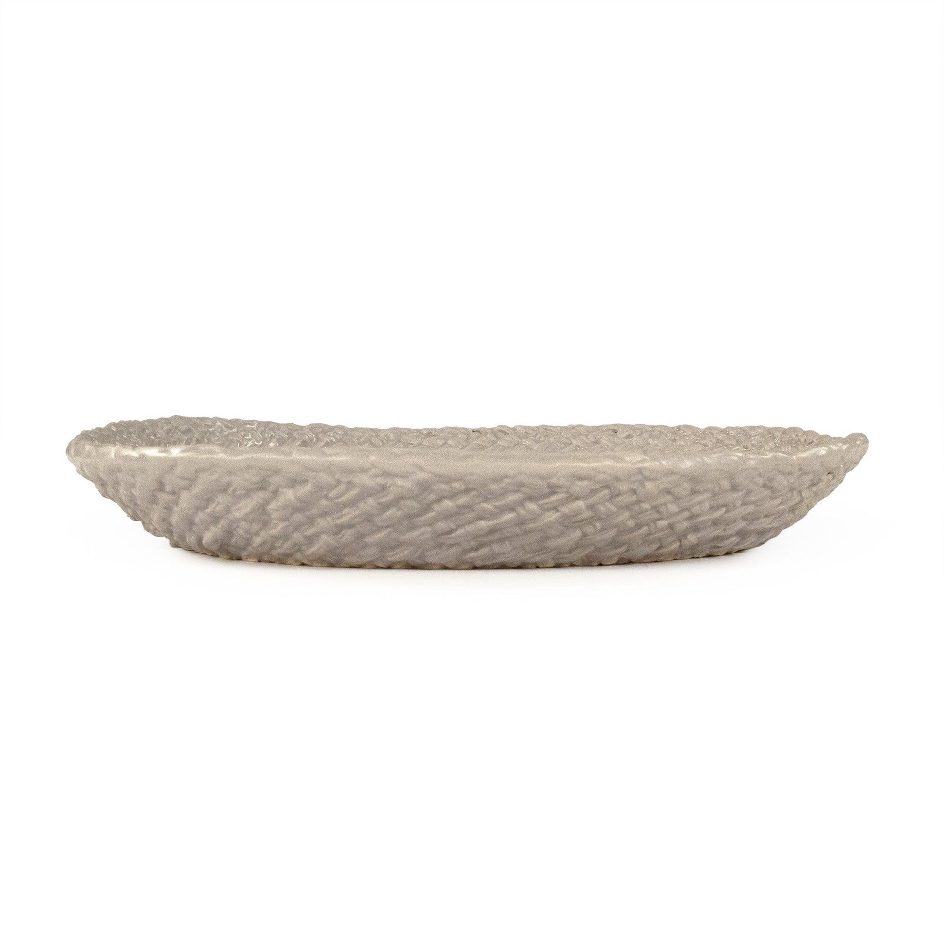 Grey Cross Weave Platter Small CB3492-27-R604 FredCo