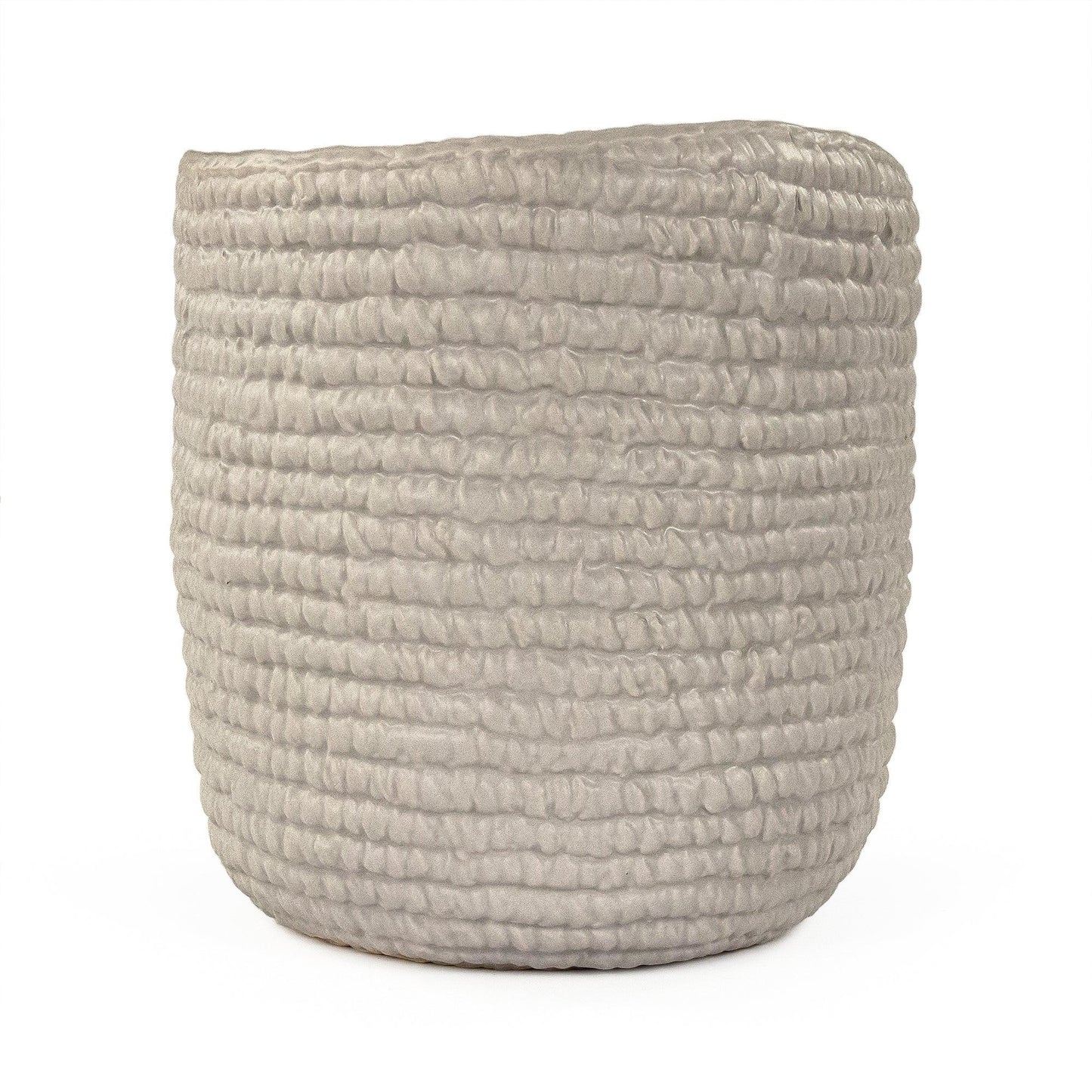 Grey Cross Weave Vase Small CB3493-20-R604 FredCo