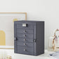 Grey Jewelry Storage Box with 6 Drawers FredCo