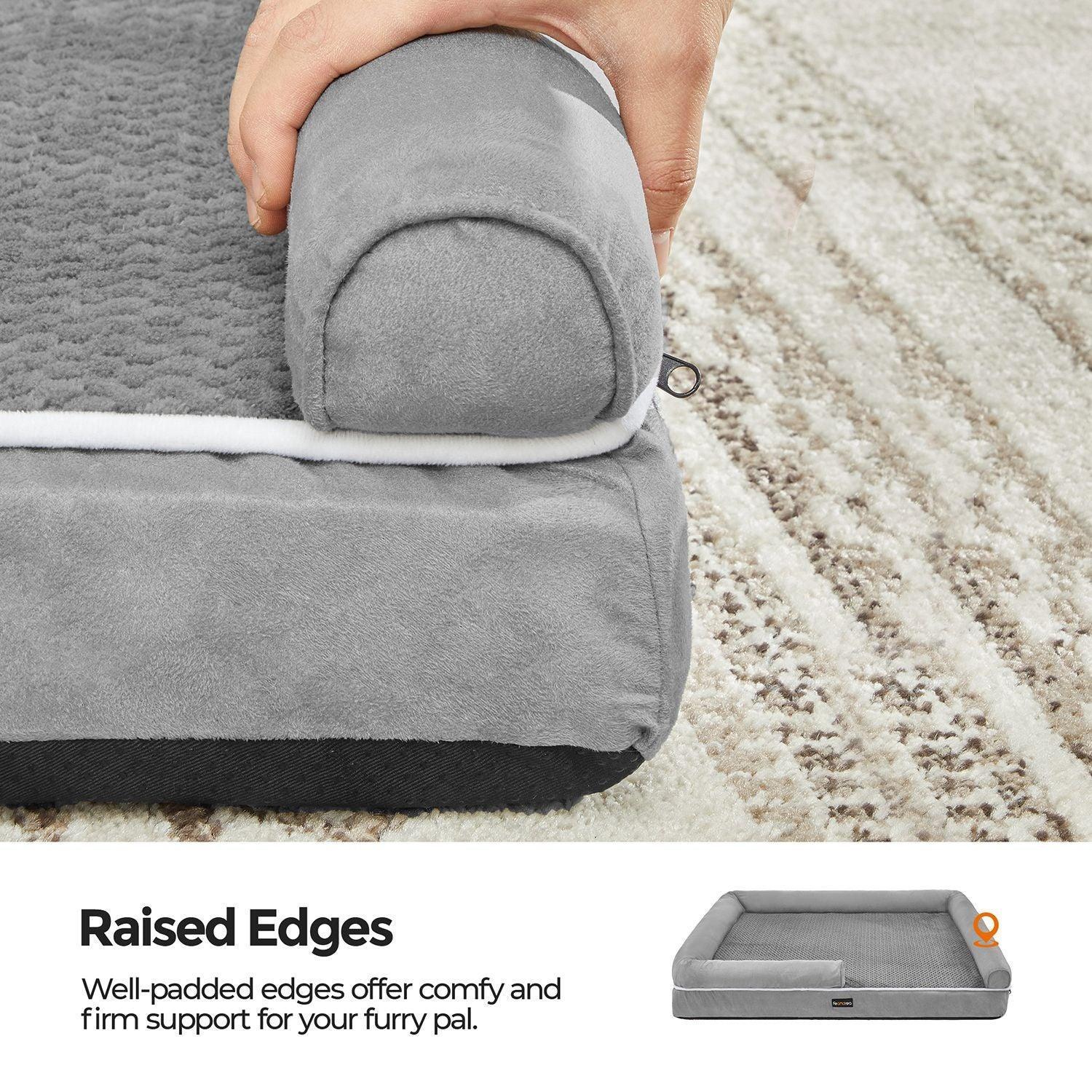 Grey Memory Foam Dog Bed FredCo