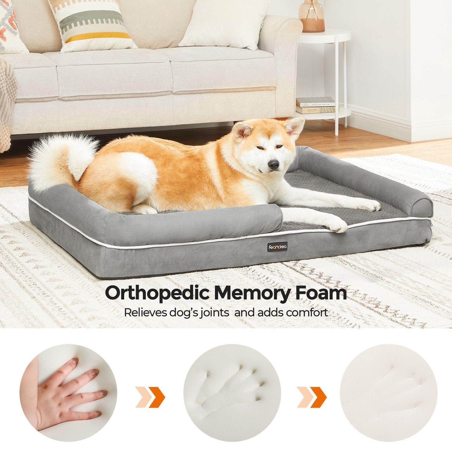 Grey Memory Foam Dog Bed FredCo
