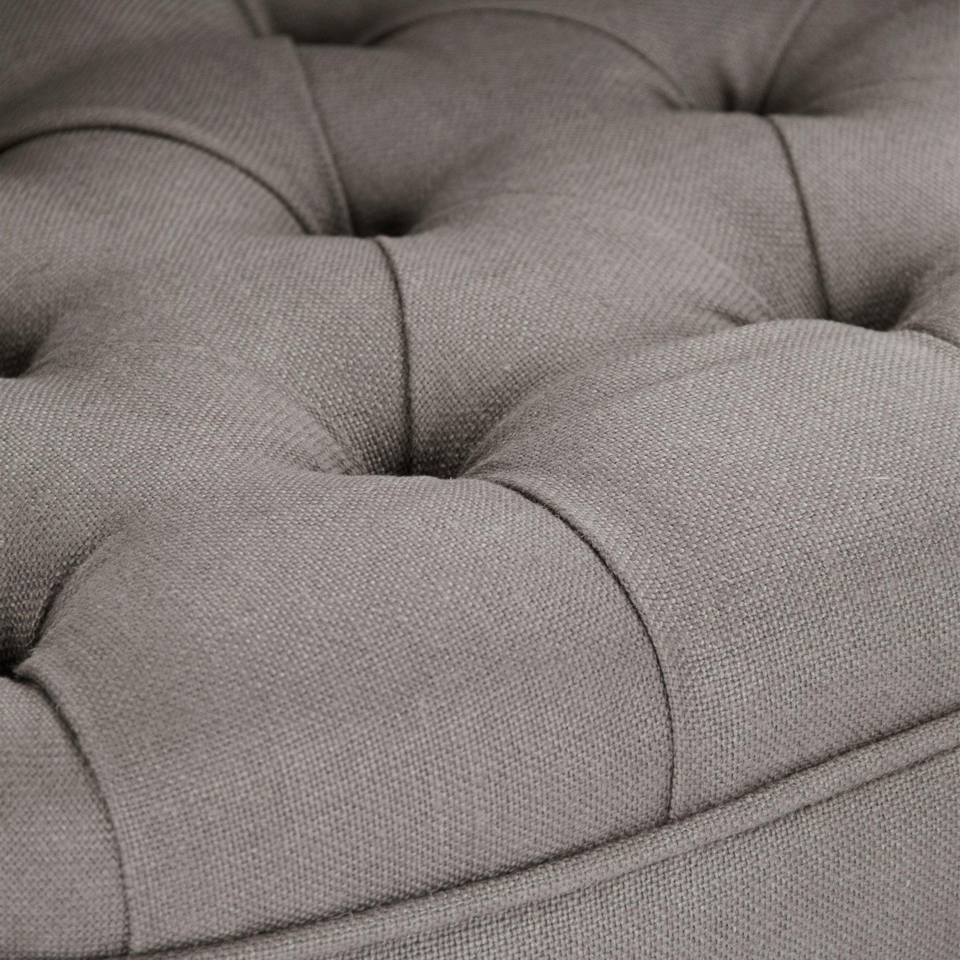 Grey Oak, Linen Slipper Chair FredCo