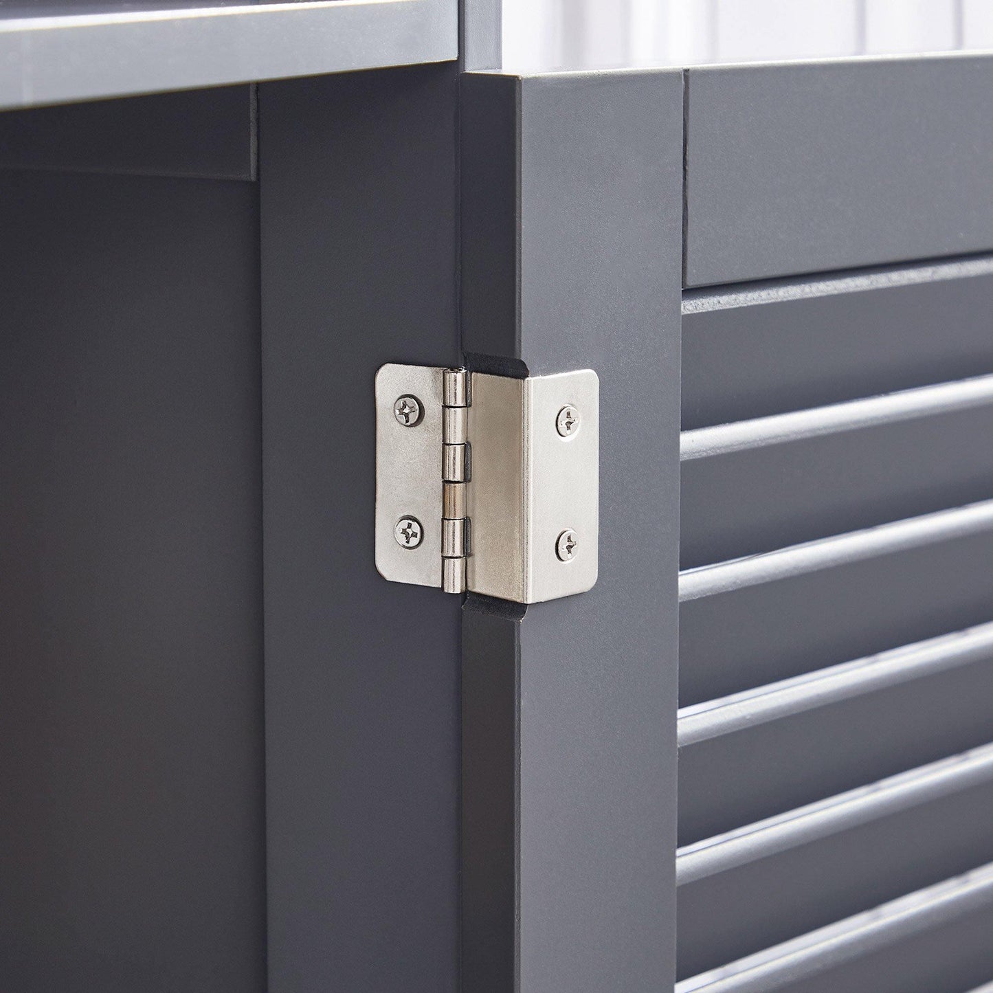 Grey Storage Cabinet with Shelf for Bathroom FredCo