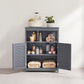 Grey Storage Cabinet with Shelf for Bathroom FredCo