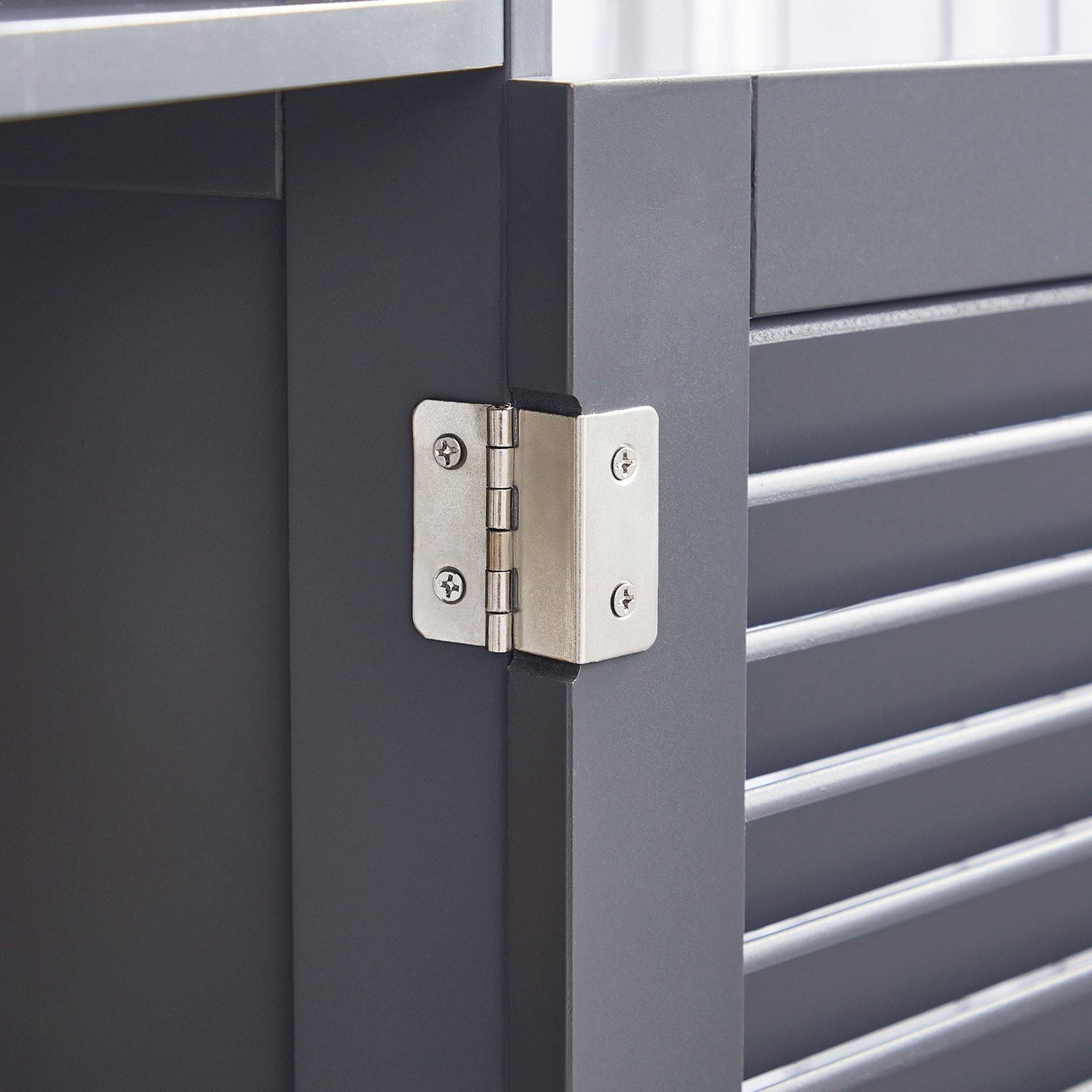 Grey Storage Cabinet with Shelf for Bathroom | FredCo