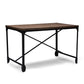 Greyson Vintage Industrial Antique Bronze Home Office Wood Desk FredCo