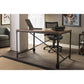 Greyson Vintage Industrial Antique Bronze Home Office Wood Desk FredCo