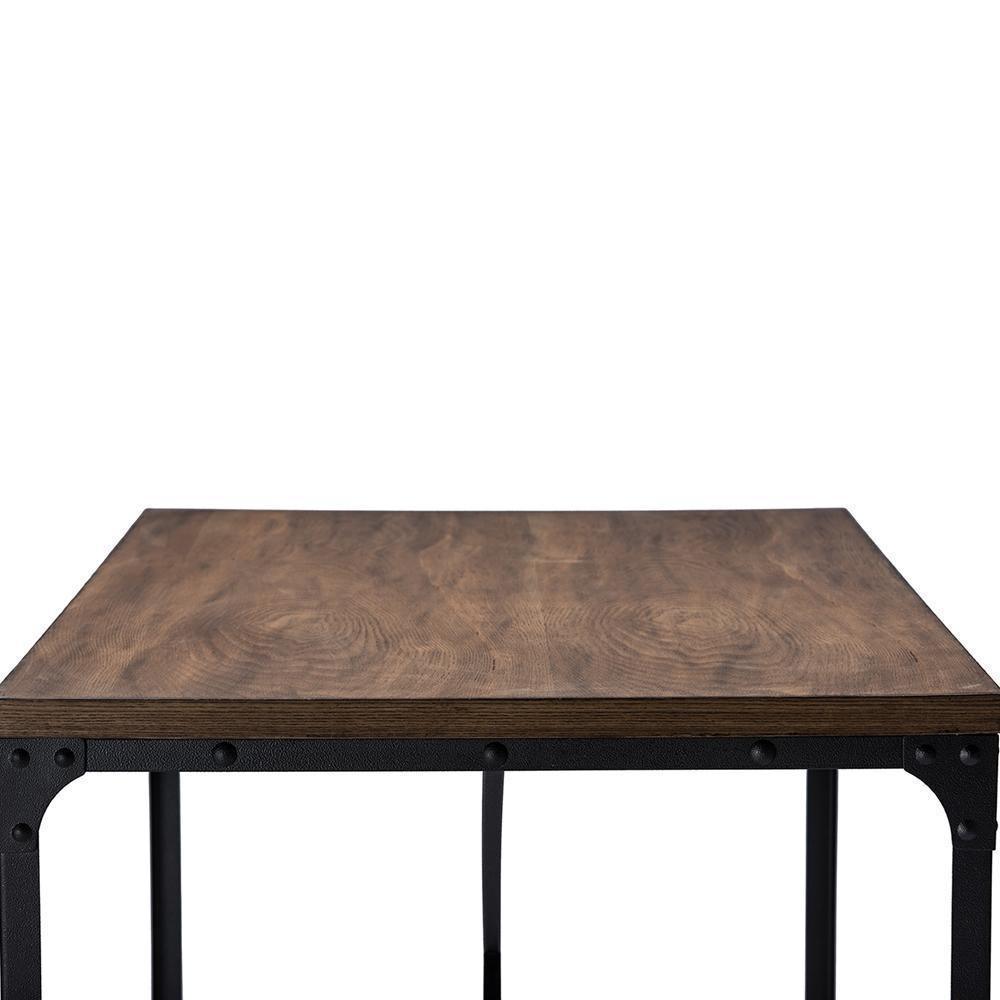 Greyson Vintage Industrial Antique Bronze Home Office Wood Desk FredCo
