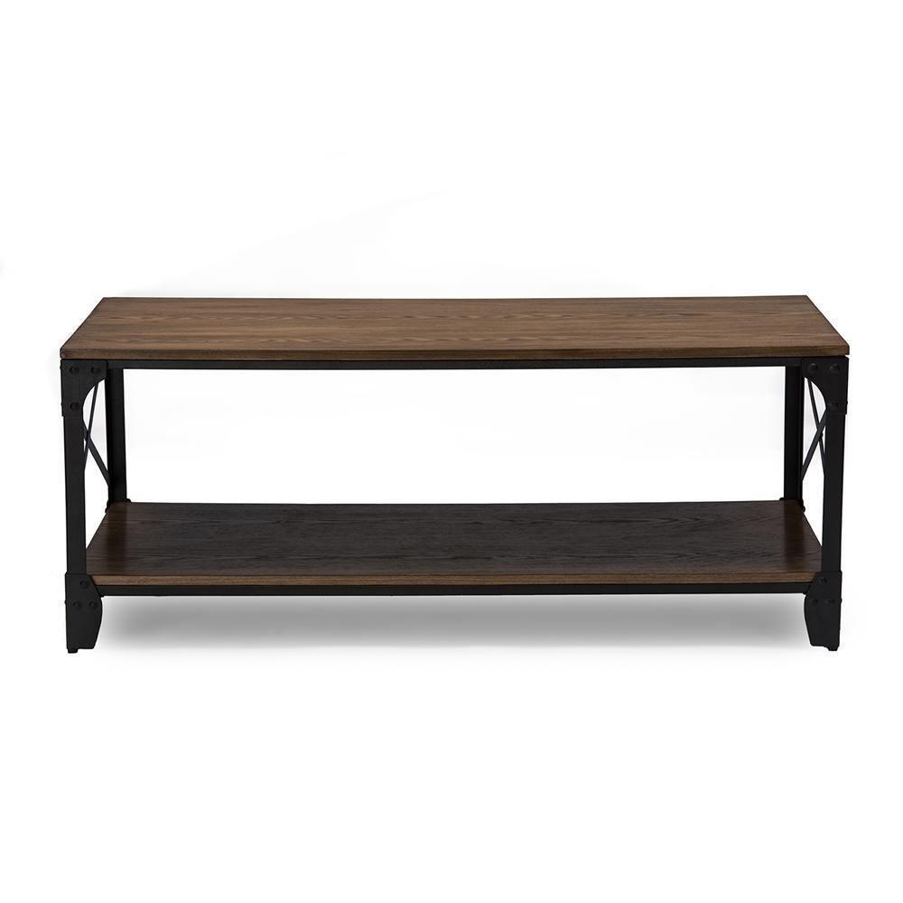 Greyson Vintage Industrial Antique Bronze Occasional Cocktail Coffee Table FredCo